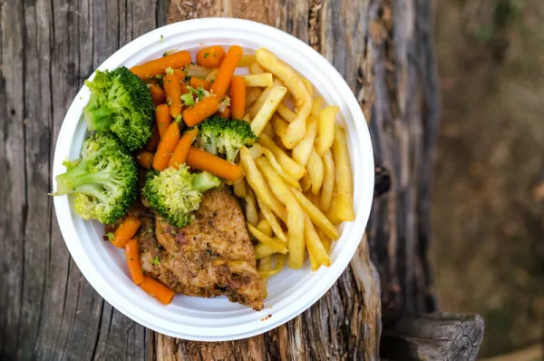 Aquecer frango frito em uma Air Fryer